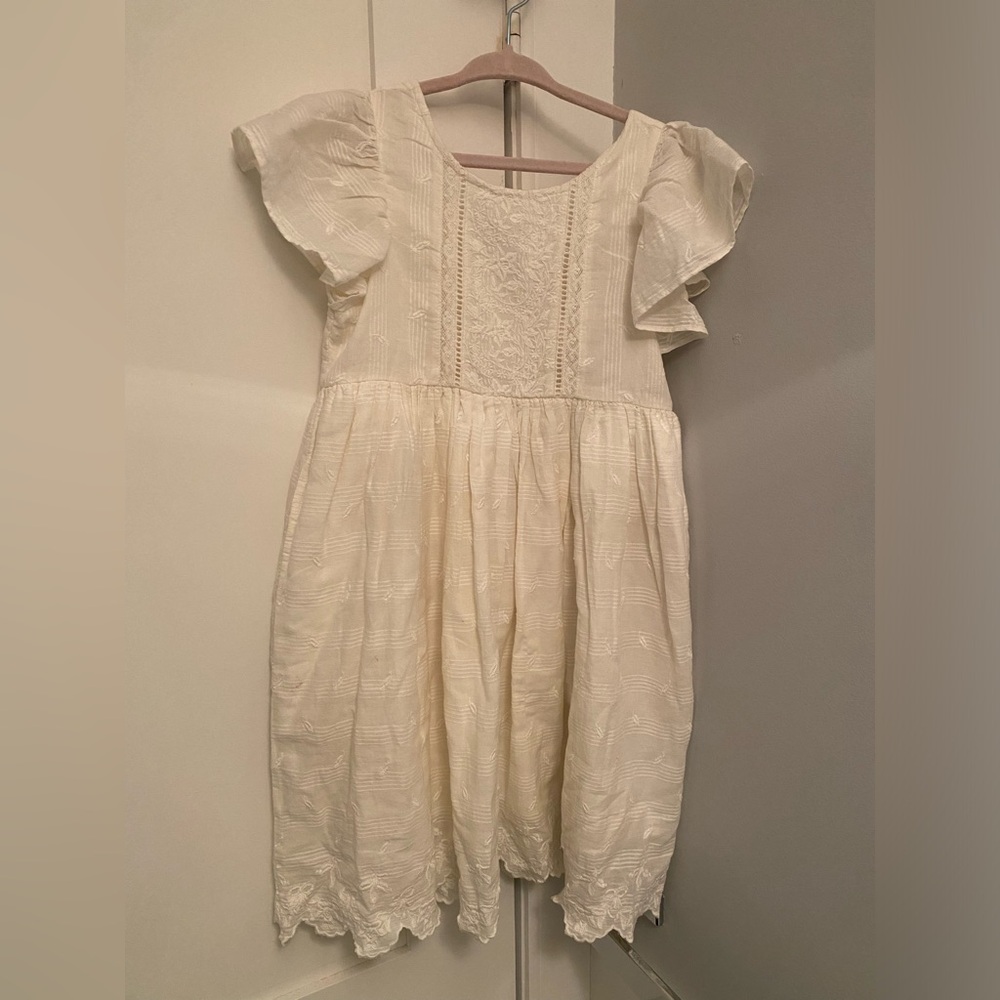 Loveshackfancy Cream Dress EUC 4-5 Yrs